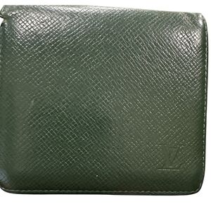 Louis Vuitton Unisex Leather Wallet W Coin Pouch Forest Green